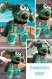Amigurumis modèle peluche chien au crochet style petit fleur africaine .patron - master classe en photos étape par étape avec schémas et diagrammes internationaux. tutoriels pour motifs en français,anglais format pdf 