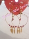 Nayati bo créoles style amérindiens couleur rubis 