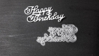 Die de découpe métallique forme happy birthday vintage retro idéal pour carte album page 