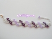 Violet bracelet zig zag en cristal swarovski