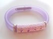 Bracelet caoutchouc violet avec peyote band 