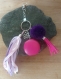 Bijoux de sac violet et rose