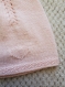 Robe création en laine spéciale layette rose, tricot fait main pour bébé 0-3 mois
