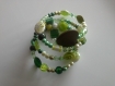 Bracelet fil,mémoire de forme vert a388