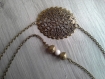 Sautoir bronze fiole perles et breloques a889