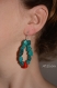 Boucles d'oreille - turquoise et corail - stone earrings