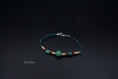 Bracelet - turquoise,corail,os sur fil de coton - collection ethnique