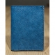Porte-cartes en cuir bleu jean