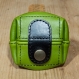 Porte-monnaie en cuir vert anis, petit modèle