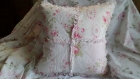Tres joli grand coussin shabby chic patchwork pastel