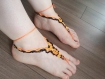 Barefoot sandals (bijoux de pieds) couleurs chaudes.