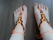 Barefoot sandals (bijoux de pieds) couleurs chaudes.