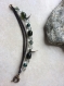 Bracelet ethnique multirangs en perles de verre et cordon cuir 