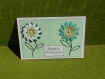 Carte d'anniversaire aux fleurs vertes