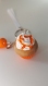 Porte-clés cupcake orange fimo