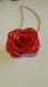 Collier rose rouge rubis