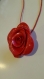 Collier rose rouge rubis