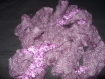 Écharpe en laine filet violette 