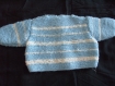 Gilet tricot fait maison naissance 