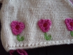 Ensemble au tricot petite fleur de campagne (robe + gilet)