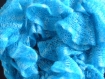Écharpe en laine filet bleu 