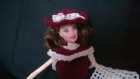 Robe poupée barbie crochet bordeaux 2 