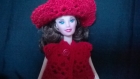 Robe poupée barbie crochet rouge 