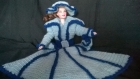 Robe poupée barbie crochet bleu 1 
