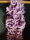 Écharpe en laine filet violet avec reflet brillant 