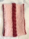 Echarpe snood & chaussons bebe rose et mauve en tricot avec torsade