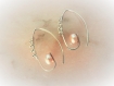 Boucles d'oreilles perle argent massif eau douce roses bouton billes,romantique,granules,chic,classique,élégant,ancien,féminin,original