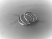 Bagues trio argent massif 925* anneaux simples+perlé,épaisses,empilable,granules,billes,classique,sobre,semainier,fin,régulier,trois bagues