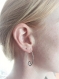 Boucles d'oreilles ethnique argent spirales martelées ,argent massif 925,minimaliste,moderne,femme,design,simple,épuré,