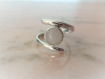 Bague pierre argent massif 925 personnalisable créateur réglable ajustable,naturelle,gemmes,cercle,rond,design,simple,confort,silver ring