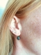 Petites boucles d'oreilles argent massif 925 et perle eau douce noire,discrete,mignon,élégant,liberty,traditionnel,glamour