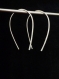 Boucles d'oreilles argent massif 925 minimalist,fil martelé,moderne,fantaisie,créoles,originales,fait main,effet texturé,sobre,moderne,épuré