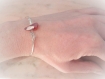Bracelet argent massif+cristal swarovski triangle rouge cuivré,anneau,jonc,moderne,original,unique,carré,facette,brillant,cadeau,femme,chic