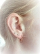 Petites boucles d'oreilles en fil de cuivre,spirale,tourbillon,arabesque,tournicoti,enluminure,sobre,simple,mini,small simple earring,copper