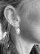 Elégantes petites boucles d'oreilles gouttes argent massif 925 texturé,rond,pastille,bombé,matière,relief,larme,earrings drops,solid silver