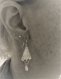 Boucles d'oreilles mariage argent 925 dentelle nacre,texturé,perle goutte,blanc,naturel,romantique,femme,ancien,bohème,old poetic earrings