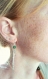 Longues boucles d'oreilles argent massif perle de jaspe eau,turquoise,multi chaines,terre,naturelle,bleu,vert,nervure,pendantes,fine,discret