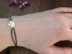 Bracelet arbre de vie argent 925 cordon-réglable-cercle-nature-foret-porte bonheur-symbole-ajouré-rond-chance-vie-naissance