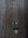 Collier ethique en argent massif texturé et oxydé,onyx,pierre naturelle noire,tribal,pendentif ethnique,collier transparent,nylon,unique