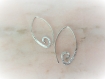 Boucles d'oreilles ethnique argent spirales martelées ,argent massif 925,minimaliste,moderne,femme,design,simple,épuré,