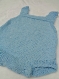 Body aniéka bleu ciel paillettes t.3/6 mois tricot pour bébé
