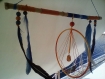 Dreamcatcher cadran solaire, cornaline et plumes bleues