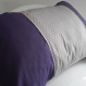 Housse de coussin 50x30cm violet taupe et blanc 