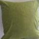 Housse de coussin tissu coton moiré, vert pistache 