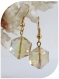 Boucles d'oreilles perles facettées cristal swarovski,