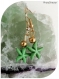 Boucles d'oreilles étoiles de mer vertes .